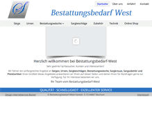Tablet Screenshot of bestattungsbedarf-west.de